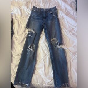american eagle curvy super high rise stretchy jeans!
